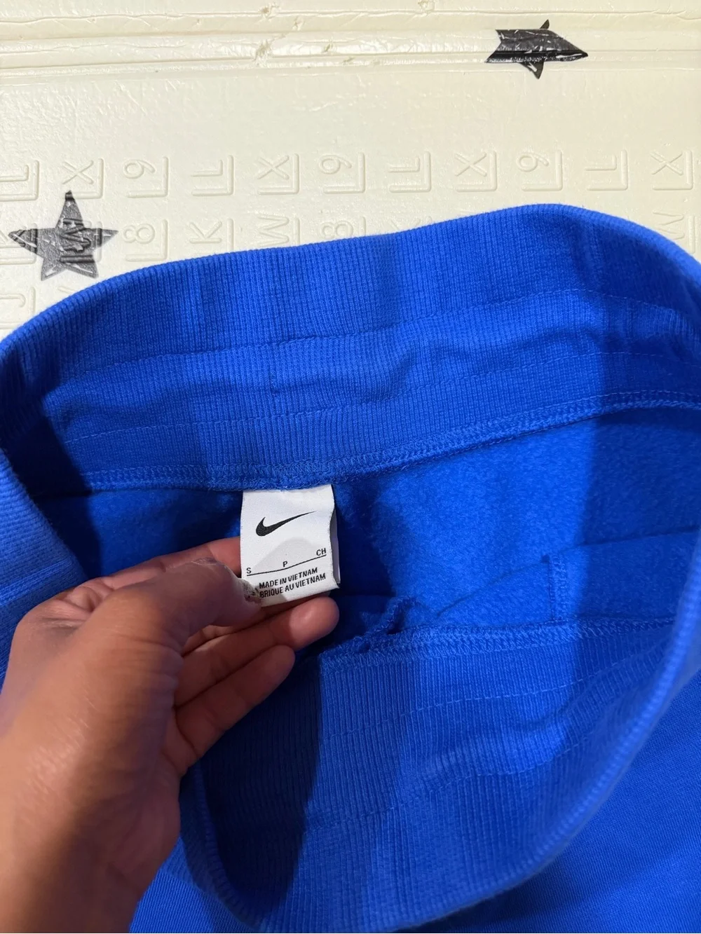 Nike Women’s Cobalt Blue Drawstring Athletic Shorts with White Logos